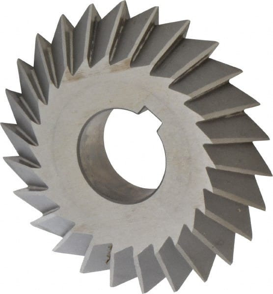 Value Collection - 4° 4" Cut Diam, 3/4" Cut Width, 1-1/4" Arbor, High Speed Steel Double-Angle Cutter - USA Tool & Supply