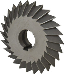 Value Collection - 5° 5" Cut Diam, 1" Cut Width, 1-1/4" Arbor, High Speed Steel Double-Angle Cutter - USA Tool & Supply