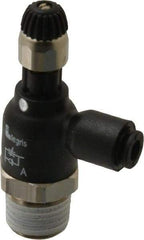 Legris - 5/32" Tube OD x 1/4 Male NPT Compact Meter Out Flow Control Valve - 14.5 to 145 psi, Nylon - USA Tool & Supply