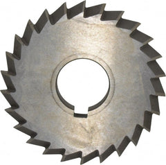 Value Collection - 4° 4" Cut Diam, 1/2" Cut Width, 1-1/4" Arbor, High Speed Steel Double-Angle Cutter - USA Tool & Supply