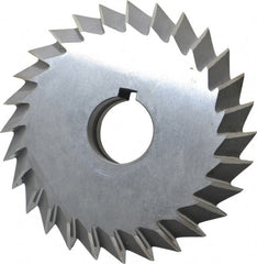 Value Collection - 5° 5" Cut Diam, 1" Cut Width, 1-1/4" Arbor, High Speed Steel Double-Angle Cutter - USA Tool & Supply