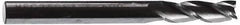 Kennametal - 1", 1-1/2" LOC, 1" Shank Diam, 4" OAL, 2 Flute, Solid Carbide Square End Mill - Single End, TiAlN Finish, Spiral Flute, 30° Helix, Centercutting, Right Hand Cut, Right Hand Flute, Series HEC - USA Tool & Supply