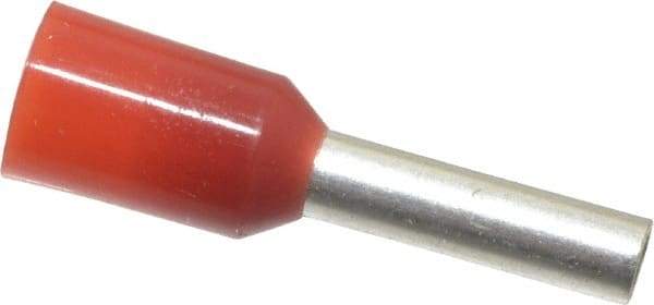 ACI - 16 AWG, Partially Insulated, Crimp Electrical Wire Ferrule - 8mm Long x 2mm Diameter Pin, 14.4mm Overall Length - USA Tool & Supply