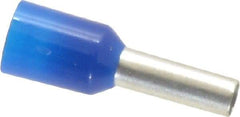 ACI - 14 AWG, Partially Insulated, Crimp Electrical Wire Ferrule - 8mm Long x 2.6mm Diameter Pin, 15mm Overall Length - USA Tool & Supply