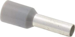 ACI - 12 AWG, Partially Insulated, Crimp Electrical Wire Ferrule - 10mm Long x 3.2mm Diameter Pin, 17-1/2mm Overall Length - USA Tool & Supply