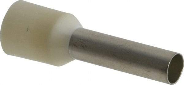 ACI - 8 AWG, Partially Insulated, Crimp Electrical Wire Ferrule - 18mm Long x 4.9mm Diameter Pin, 27-1/2mm Overall Length - USA Tool & Supply