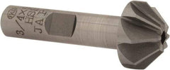 Interstate - 3/4" Large x 5/16" Small Diam, 3/8" Width of Cut, 90° Included Angle, High Speed Steel Face Angle Cutter - 3/8" Shank Diam, 1-15/16" Overall Length, Weldon Flat - USA Tool & Supply