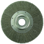 12 in. Diameter - 2 Arbor Hole - Crimped Steel Wire Straight Wheel - USA Tool & Supply