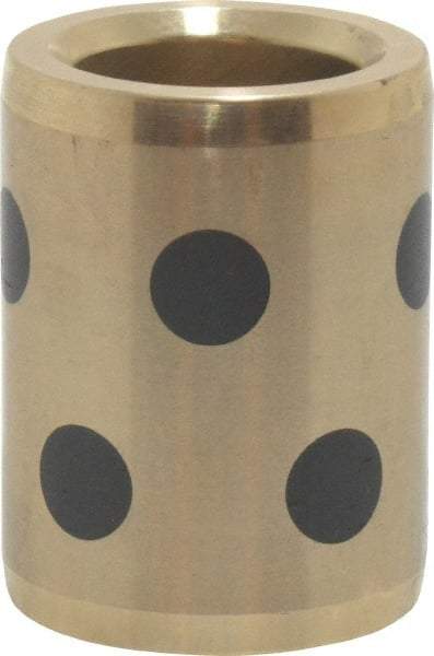 Dayton Lamina - 1-1/2" OAL, 3/4" ID, 1-1/8" Body Diam, Aluminum Bronze, Die & Mold Straight Friction Brushing - Press Fit, Self Lubricating - USA Tool & Supply