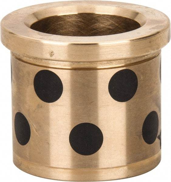 Dayton Lamina - 1" ID x 1-3/8" OAL, Aluminum Bronze, Die & Mold Shoulder Bushing - Shoulder, 1-3/8" Bottom OD, 1-3/8" Top OD, 1.55" Collar OD, 1-3/16" Above Collar - USA Tool & Supply