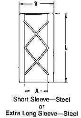 Dayton Lamina - 1-3/4" ID, 3" OAL, Steel, Extra Long, Die & Mold Solid Sleeve - 2-1/4" OD - USA Tool & Supply