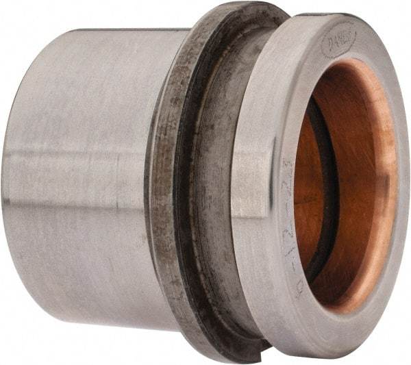 Dayton Lamina - 1-1/2" ID x 2" OAL, Steel, Bronze Plated Die & Mold Shoulder Bushing - Short Shoulder, 2.19" Bottom OD, 2" Top OD, 2.345" Collar OD, 13/16" Under Collar, 1-3/16" Above Collar - USA Tool & Supply