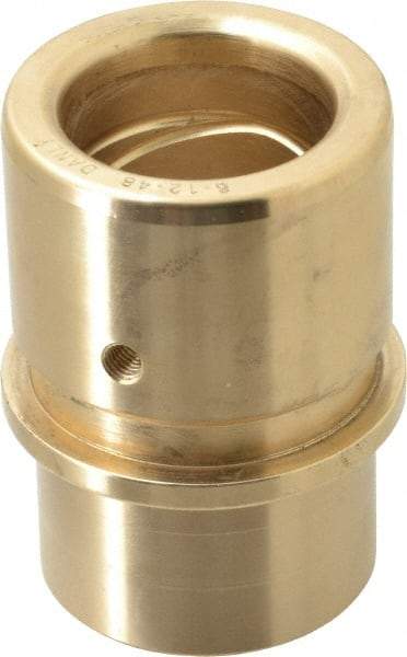 Dayton Lamina - 1-1/2" ID x 3-3/16" OAL, Bronze, Die & Mold Shoulder Bushing - Shoulder, 2.19" Bottom OD, 2" Top OD, 2.345" Collar OD, 2" Under Collar, 1-3/16" Above Collar - USA Tool & Supply