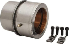 Dayton Lamina - 3" ID x 4-3/8" OAL, Steel, Bronze Plated Die & Mold Shoulder Bushing - Shoulder, 4.19" Bottom OD, 3-3/4" Top OD, 4.283" Collar OD, 2-1/2" Under Collar, 1-7/8" Above Collar - USA Tool & Supply