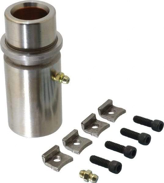 Dayton Lamina - 1" ID x 3-15/16" OAL, Steel, Bronze Plated Die & Mold Shoulder Bushing - Extra Long Shoulder, 1.72" Bottom OD, 1-1/2" Top OD, 1.845" Collar OD, 3" Under Collar, 15/16" Above Collar - USA Tool & Supply