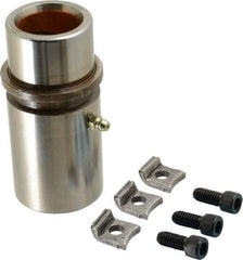 Dayton Lamina - 1-1/4" ID x 4-1/8" OAL, Steel, Bronze Plated Die & Mold Shoulder Bushing - Extra Long Shoulder, 1.94" Bottom OD, 1-3/4" Top OD, 2.095" Collar OD, 3" Under Collar, 1-1/8" Above Collar - USA Tool & Supply