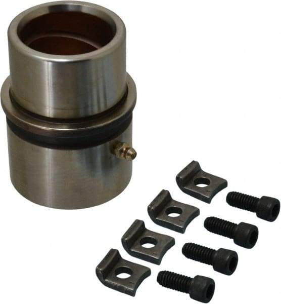 Dayton Lamina - 1-3/4" ID x 4-3/8" OAL, Steel, Bronze Plated Die & Mold Shoulder Bushing - Extra Long Shoulder, 2-1/2" Bottom OD, 2-1/4" Top OD, 2.658" Collar OD, 3" Under Collar, 1-3/8" Above Collar - USA Tool & Supply