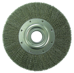 12 in. Diameter - 2 Arbor Hole - Crimped Steel Wire Straight Wheel - USA Tool & Supply