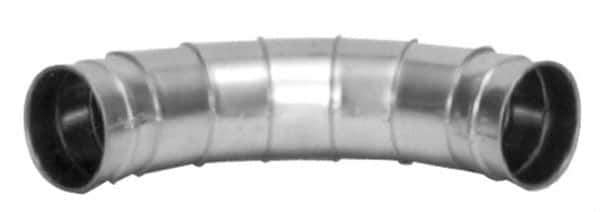 Made in USA - 6" ID Galvanized Duct Fitting - 10.32" Long, 24 Gage - USA Tool & Supply