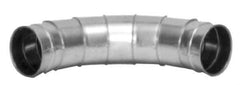 Made in USA - 8" ID Galvanized Duct Fitting - 18-1/4" Long, 24 Gage - USA Tool & Supply