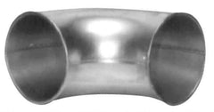 Made in USA - 4" ID Galvanized Duct 45° Elbow - 6.22" Long, 22 Gage - USA Tool & Supply