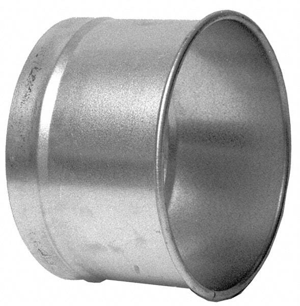 Made in USA - 8" ID Galvanized Duct Hose Adapter - 4" Long, 22 Gage - USA Tool & Supply