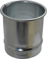 Made in USA - 4" ID Galvanized Duct Hose Adapter - 4" Long, 24 Gage - USA Tool & Supply