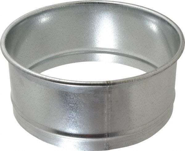 Made in USA - 10" ID Galvanized Duct Hose Adapter - 4" Long, 22 Gage - USA Tool & Supply