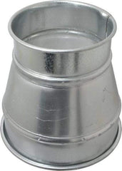 Made in USA - 8-6" ID Galvanized Duct Reducer - 8" Long, 22 Gage - USA Tool & Supply