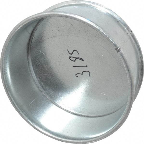 Made in USA - 6" ID Galvanized Duct End Cap - 2" Long, 24 Gage - USA Tool & Supply