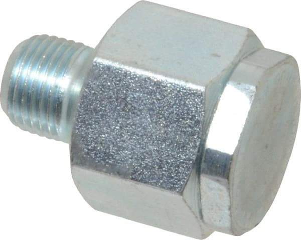 LDI Industries - 1/8 Thread, Steel, Zinc Plated, Filter Vent - 1-1/16" High, 3/4" Hex Flats Diam - USA Tool & Supply