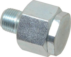 LDI Industries - 1/8 Thread, Steel, Zinc Plated, Filter Vent - 1-1/16" High, 3/4" Hex Flats Diam - USA Tool & Supply