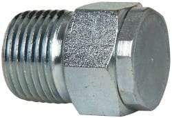 LDI Industries - 3/8 Thread, Steel, Zinc Plated, Filter Vent - 1-1/32" High, 3/4" Hex Flats Diam - USA Tool & Supply