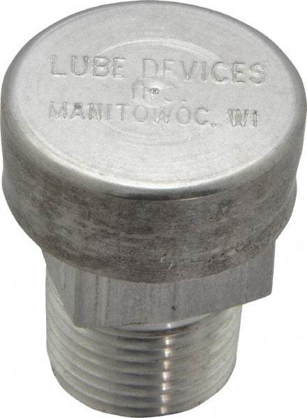 LDI Industries - 3/8 Thread, Aluminum, Protected Vent - 1-1/4" High, 1" Hex Flats Diam - USA Tool & Supply