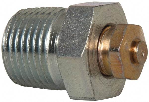 LDI Industries - 1/2-14 Thread, 45 to 80 psi Relief Pressure, Steel, Relief Vent - 35.05mm High, 22.35mm Hex Flats Diam - USA Tool & Supply