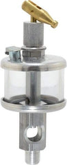 LDI Industries - 1 Outlet, Polymer Bowl, 18.5 mL Manual-Adjustable Oil Reservoir - 1/8 NPTF Outlet, 1-1/2" Diam x 4-9/16" High, 71.11°C Max - USA Tool & Supply