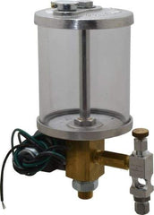 LDI Industries - 1 Outlet, Acrylic Bowl, 0.47 L Electric-Adjustable Oil Reservoir - 3-1/2" Diam x 7-7/8" High, 71.11°C Max - USA Tool & Supply