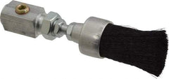 LDI Industries - 1" Width/Diam, PTF Thread Oil Reservoir Lubrication Brushes - 1-5/8" Bristle Length, 250°F, 3-5/8" Length Under Mounting Thread, Straight Shank - USA Tool & Supply