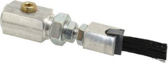LDI Industries - 1/2" Long Brush, 1/2" Width/Diam, PTF Thread Oil Reservoir Lubrication Brushes - 1-5/32" Bristle Length, 250°F, 3" Length Under Mounting Thread, Straight Shank - USA Tool & Supply