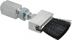 LDI Industries - 1-1/2" Long Brush, 1-1/2" Width/Diam, PTF Thread Oil Reservoir Lubrication Brushes - 1-5/32" Bristle Length, 250°F, 3" Length Under Mounting Thread, Straight Shank - USA Tool & Supply