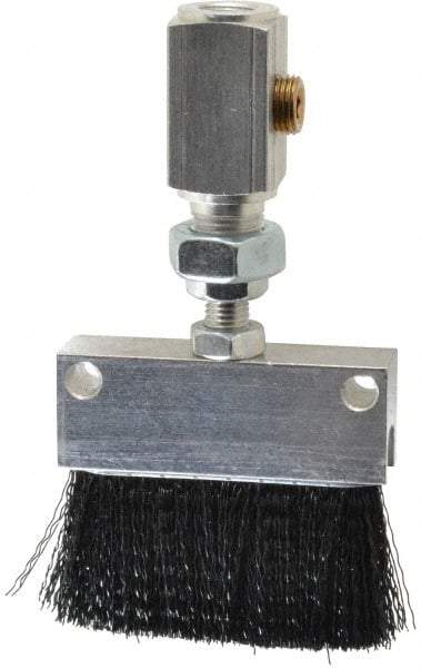 LDI Industries - 2-1/4" Long Brush, 2-1/4" Width/Diam, PTF Thread Oil Reservoir Lubrication Brushes - 1-5/32" Bristle Length, 250°F, 3" Length Under Mounting Thread, Straight Shank - USA Tool & Supply