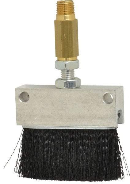 LDI Industries - 2-1/4" Long Brush, 2-1/4" Width/Diam, PTF Thread Oil Reservoir Lubrication Brushes - 1-5/32" Bristle Length, 250°F, 2-3/8" Length Under Mounting Thread, Straight Shank - USA Tool & Supply