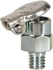Gits - 10-32 Thread, Steel, Zinc Plated, Threaded One Piece, Straight Oil Hole Cover - 3/4" Drive Diam, 3/16" Drive Length, 9/16" Overall Height, 3/16" Thread Length, UNF Thread - USA Tool & Supply