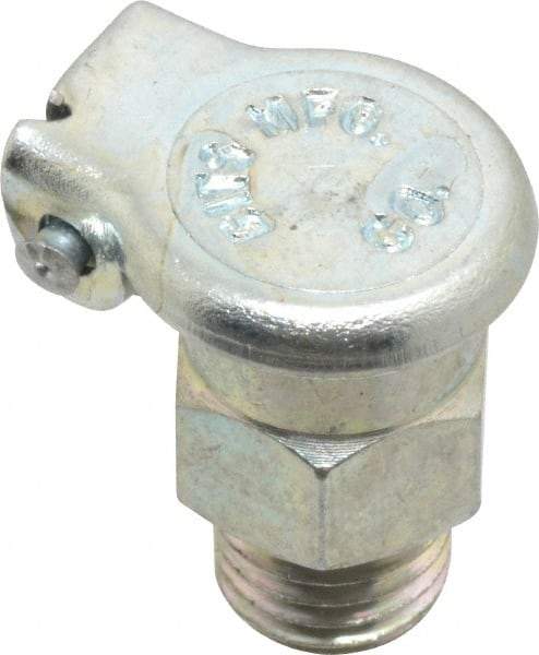 Gits - 1/4-32 Thread, Steel, Zinc Plated, Threaded One Piece, Straight Oil Hole Cover - 3/4" Drive Diam, 3/16" Drive Length, 9/16" Overall Height, 3/16" Thread Length, UNEF Thread - USA Tool & Supply