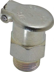 Gits - 1/8-27 Thread, Steel, Zinc Plated, Threaded One Piece, Straight Oil Hole Cover - 29/32" Drive Diam, 9/32" Drive Length, 7/8" Overall Height, 9/32" Thread Length, NPT Thread - USA Tool & Supply