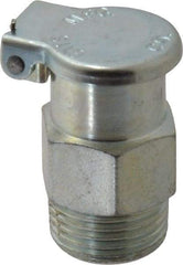 Gits - 3/8-18 Thread, Steel, Zinc Plated, Threaded One Piece, Straight Oil Hole Cover - 1-7/32" Drive Diam, 3/8" Drive Length, 1-9/32" Overall Height, 3/8" Thread Length, NPT Thread - USA Tool & Supply