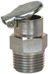 Gits - 1/2-14 Thread, Steel, Zinc Plated, Threaded One Piece, Straight Oil Hole Cover - 1-7/16" Drive Diam, 9/16" Drive Length, 1-7/16" Overall Height, 9/16" Thread Length, NPT Thread - USA Tool & Supply
