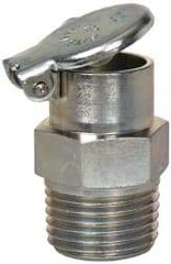 Gits - 1/2-14 Thread, Steel, Zinc Plated, Threaded One Piece, Straight Oil Hole Cover - 1-7/16" Drive Diam, 9/16" Drive Length, 1-7/16" Overall Height, 9/16" Thread Length, NPT Thread - USA Tool & Supply