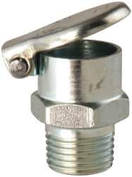 Gits - 1/8-27 Thread, Steel, Zinc Plated, Threaded One Piece, Low-Clearance Straight Oil Hole Cover - 29/32" Drive Diam, 9/32" Drive Length, 23/32" Overall Height, 9/32" Thread Length, NPT Thread - USA Tool & Supply