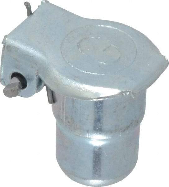 Gits - Steel, Zinc Plated, Shoulder Drive One Piece, Straight Oil Hole Cover - 0.253-0.255" Drive Diam, 1/4" Drive-In Hole Diam, 1/4" Drive Length, 17/32" Overall Height - USA Tool & Supply